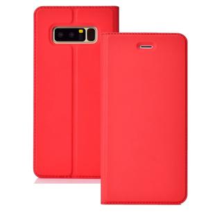 Ultra-thin Pressed Magnetic Card TPU+PU Leathe Case for Galaxy Note 8, with Card Slot & Holder