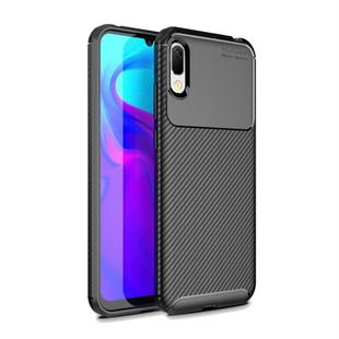 Beetle Series Carbon Fiber Texture Shockproof TPU Case for Huawei Y6 Pro (2019) (Black)