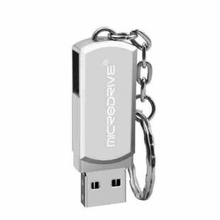 MicroDrive 32GB USB 2.0 Creative Personality Metal U Disk with Keychain (Silver)