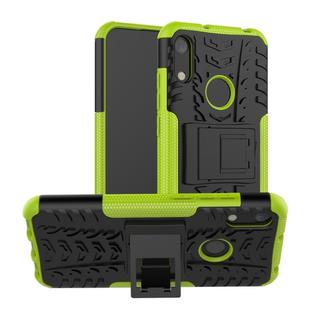 Tire Texture TPU+PC Shockproof Phone Case for Huawei Honor 8A / Y6 2019, with Holder (Green)