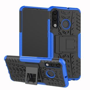 Tire Texture TPU+PC Shockproof Phone Case for Huawei P30 Lite / Nova 4e, with Holder (Blue)