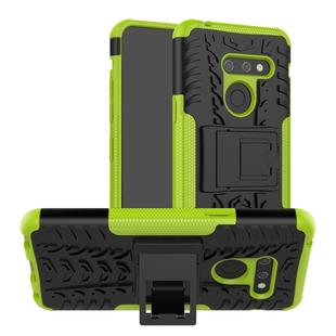 Tire Texture TPU+PC Shockproof Phone Case for LG G8 ThinQ, with Holder (Green)