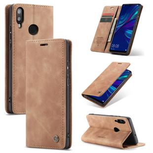 CaseMe Multifunctional Retro Frosted Horizontal Flip Leather Case for Huawei P Smart 2019 /  Honor 10 Lite, with Card Slots & Holder & Wallet(Brown)