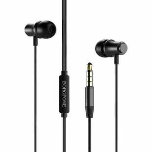 Borofone BM29 3.5mm Gratified Universal Business Headset In-ear Earphones with Mic & Line Control (Black)