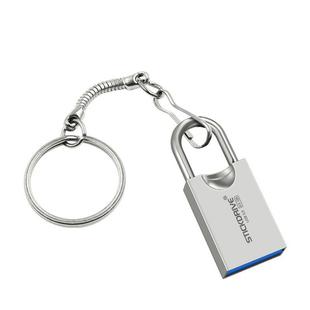 STICKDRIVE 128GB USB 3.0 High Speed Creative Love Lock Metal U Disk (Silver Grey)