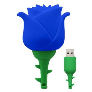 MicroDrive 128GB USB 2.0 Creative Rose U Disk (Blue)