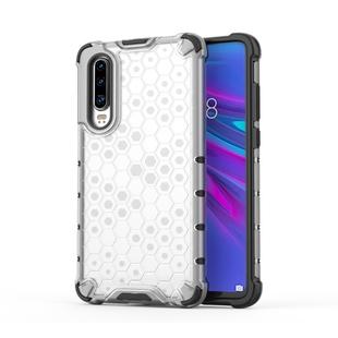 Shockproof Honeycomb PC + TPU Protective Case for Huawei P30 (White)