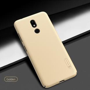 NILLKIN Frosted Shield Concave-convex Texture PC Protective Case Back Cover for Nokia 3.2 (Gold)