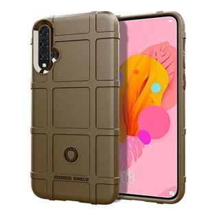 Shockproof Rugged Shield Full Coverage Protective Silicone Case for Huawei Nova 5 (Brown)