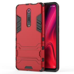 Shockproof PC + TPU Case for Xiaomi Mi 9T / Redmi K20, with Holder(Red)