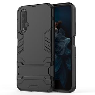 Shockproof PC + TPU Case for Huawei Honor 20, with Holder (Black)