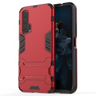 Shockproof PC + TPU Case for Huawei Honor 20 Pro, with Holder (Red)