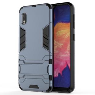 Shockproof PC + TPU Case for Galaxy A10e, with Holder (Navy Blue)