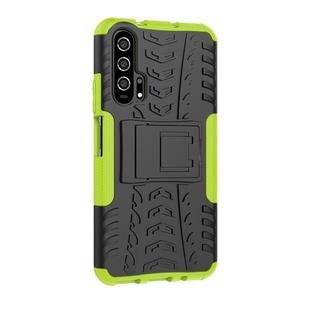 Tire Texture TPU+PC Shockproof Case for Huawei Honor 20 Pro, with Holder (Green)