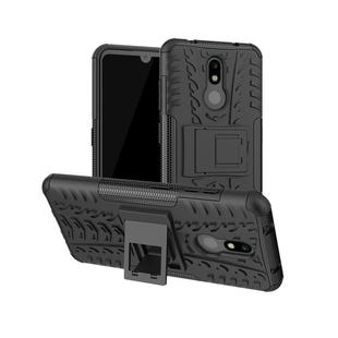 Tire Texture TPU+PC Shockproof Case for Nokia 4.2, with Holder (Black)