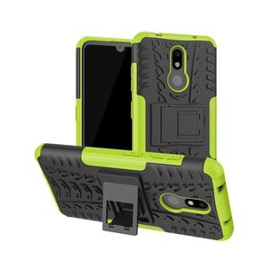 Tire Texture TPU+PC Shockproof Case for Nokia 4.2, with Holder (Green)