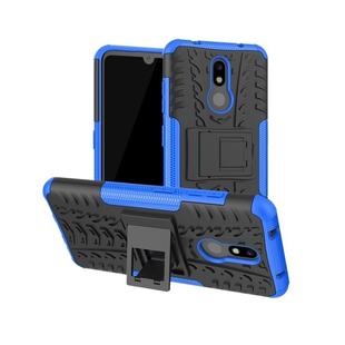 Tire Texture TPU+PC Shockproof Case for Nokia 4.2, with Holder (Blue)