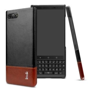 IMAK Ruiyi Series Concise Slim PU + PC Protective Case for BlackBerry KEY 2 (Black Brown)