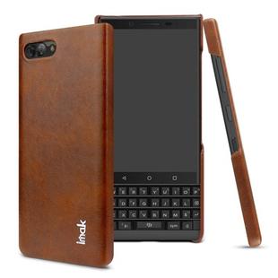 IMAK Ruiyi Series Concise Slim PU + PC Protective Case for BlackBerry KEY 2 (Brown)