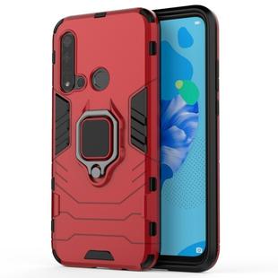 PC +TPU Shockproof Protective Case for Huawei P20 Lite (2019) / Nova 5i, with Magnetic Ring Holder (Red)