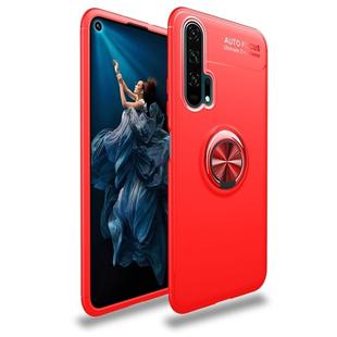 Lenuo Shockproof TPU Case for Huawei Honor 20 Pro, with Invisible Holder (Red)