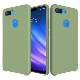 Solid Color Liquid Silicone Dropproof Protective Case for Xiaomi Mi 8 Lite (Green)