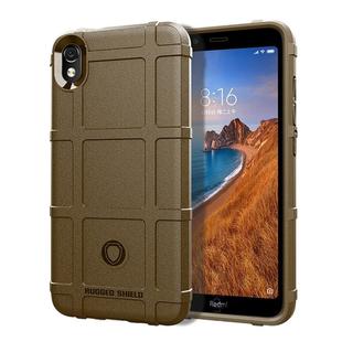 Shockproof Protector Cover Full Coverage Silicone Case for Xiaomi Redmi 7A (Brown)