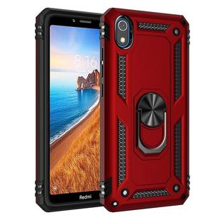 For Xiaomi Redmi 7A Armor Shockproof TPU + PC Protective Case with 360 Degree Rotation Holder (Red)