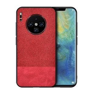 For Huawei Mate 30 Pro Shockproof Splicing PU + Cloth Texture PC + TPU Protective Case (Red)