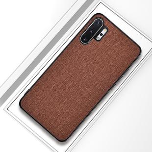 For Galaxy Note 10 Pro / Note 10+ Shockproof Cloth Texture PC + TPU Protective Case (Brown)