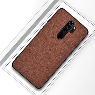 For Xiaomi Redmi Note 8 Pro Shockproof Cloth Texture PC + TPU Protective Case (Brown)