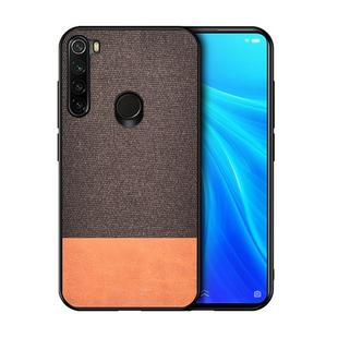 For Xiaomi Redmi Note 8 Shockproof Splicing PU + Cloth Texture PC + TPU Protective Case (Brown)