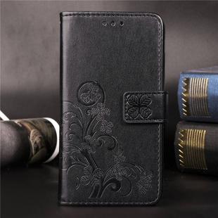 For Nokia 3.1 Plus Pressed Flowers Horizontal Flip Leather Case With Magnetic Buckle & Holder & Card Slots & Wallet (Black)