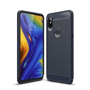 Carbon Fiber Texture TPU Shockproof Case For Xiaomi Mix 3 (Navy Blue)