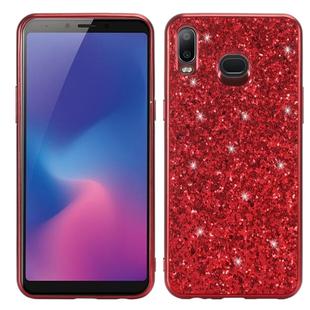 Glitter Powder Shockproof TPU Protective Case For Galaxy A6s (Red)