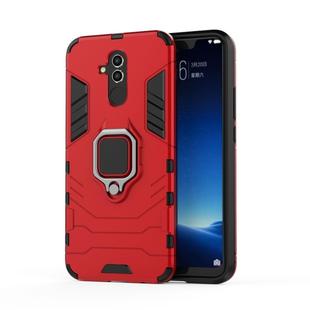 Shockproof PC + TPU Protective Case for Huawei Mate 20 Lite, with Magnetic Ring Holder (Red)