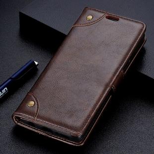 Copper Buckle Nappa Texture Horizontal Flip Leather Case for Huawei P30 Lite, with Holder & Card Slots & Wallet (Coffee)