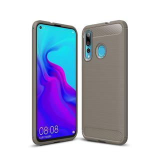 Brushed Texture Carbon Fiber Shockproof TPU Case for Huawei Nova 4 (Grey)