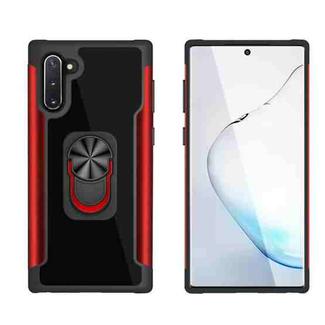 For Samsung Galaxy Note 10 PC +TPU + Metal Shockproof Protective Case with Ring Holder(Red)