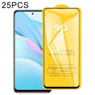 For Xiaomi Mi 10T 5G / 10T Pro 5G / 10T Lite 5G 25 PCS 9D Full Glue Full Screen Tempered Glass Film