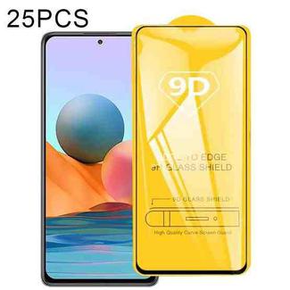 For Xiaomi Redmi Note 10 Pro / Note 10 Pro india 25 PCS 9D Full Glue Full Screen Tempered Glass Film