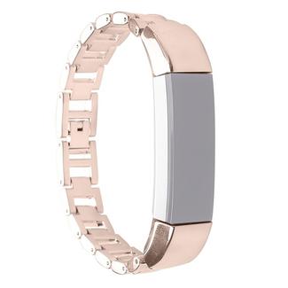 For Fitbit Alta HR Smart Watch Three Strains Stainless Steel Watch Band(Gold)