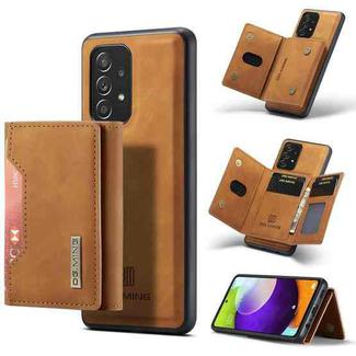 For Samsung Galaxy A52 5G / 4G DG.MING M2 Series 3-Fold Multi Card Bag + Back Cover Shockproof Case with Wallet & Holder Function(Brown)