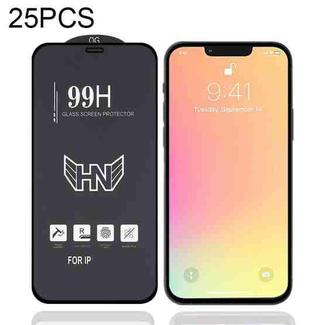 For iPhone 13 mini 25pcs High Aluminum Large Arc Full Screen Tempered Glass Film