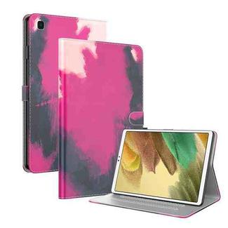 For Samsung Galaxy Tab A7 Lite 8.4 T220 / T225 Voltage Watercolor Pattern Skin Feel Magnetic Horizontal Flip PU Leather Case with Holder & Card Slots & Photo Frame(Berry)