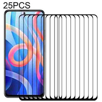 For Xiaomi Redmi Note 11 China / Note 11S 5G / Poco M4 Pro 5G 25 PCS Full Glue Full Screen Tempered Glass Film