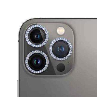For iPhone 13 Pro Max / 13 Pro 9H Point Drill Camera Lens Protector Ring(Blue)