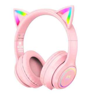 ONIKUMA B90 RGB Lighting Wireless Bluetooth Headphone (Pink)