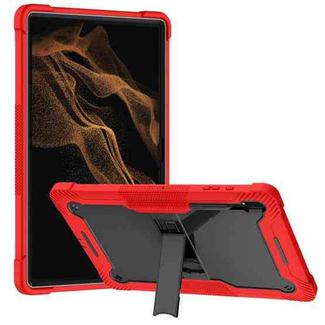 For Samsung Galaxy Tab S9  Ultra / S8 Ultra Silicone + PC Shockproof Protective Tablet Case(Red + Black)