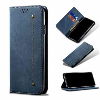 For Samsung Galaxy A23 5G Denim Texture Leather Phone Case(Blue)